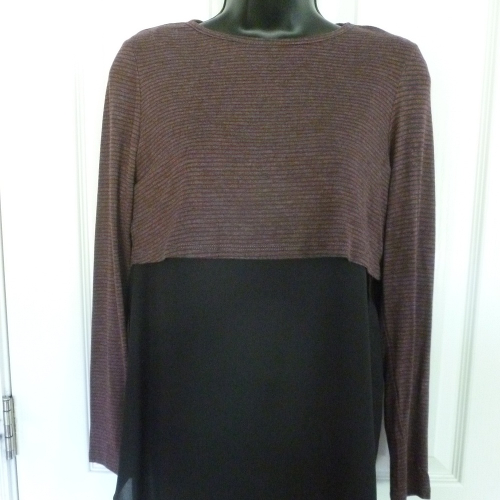 Mod Ref Tunic, Black Sheer w/ Crop Top